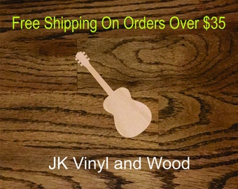 Guitar Wood Cutout, Music, Instrument, Laser Cut Wood, A079,