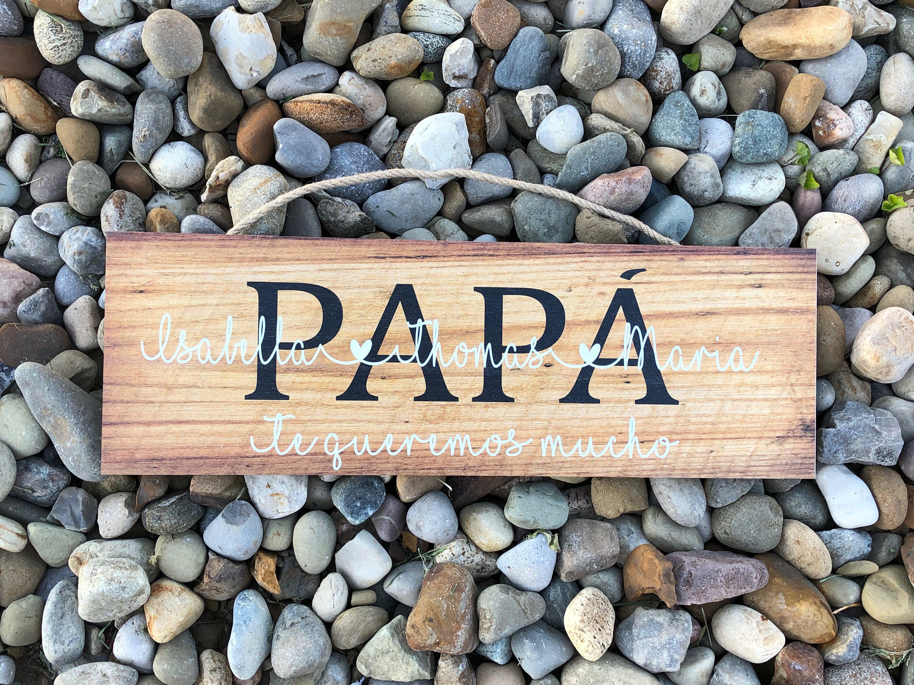 Download Papa Spanish Fathers Day Personalized Rustic Sign For Grandpa 6x18 P164 165 Gift From Kids