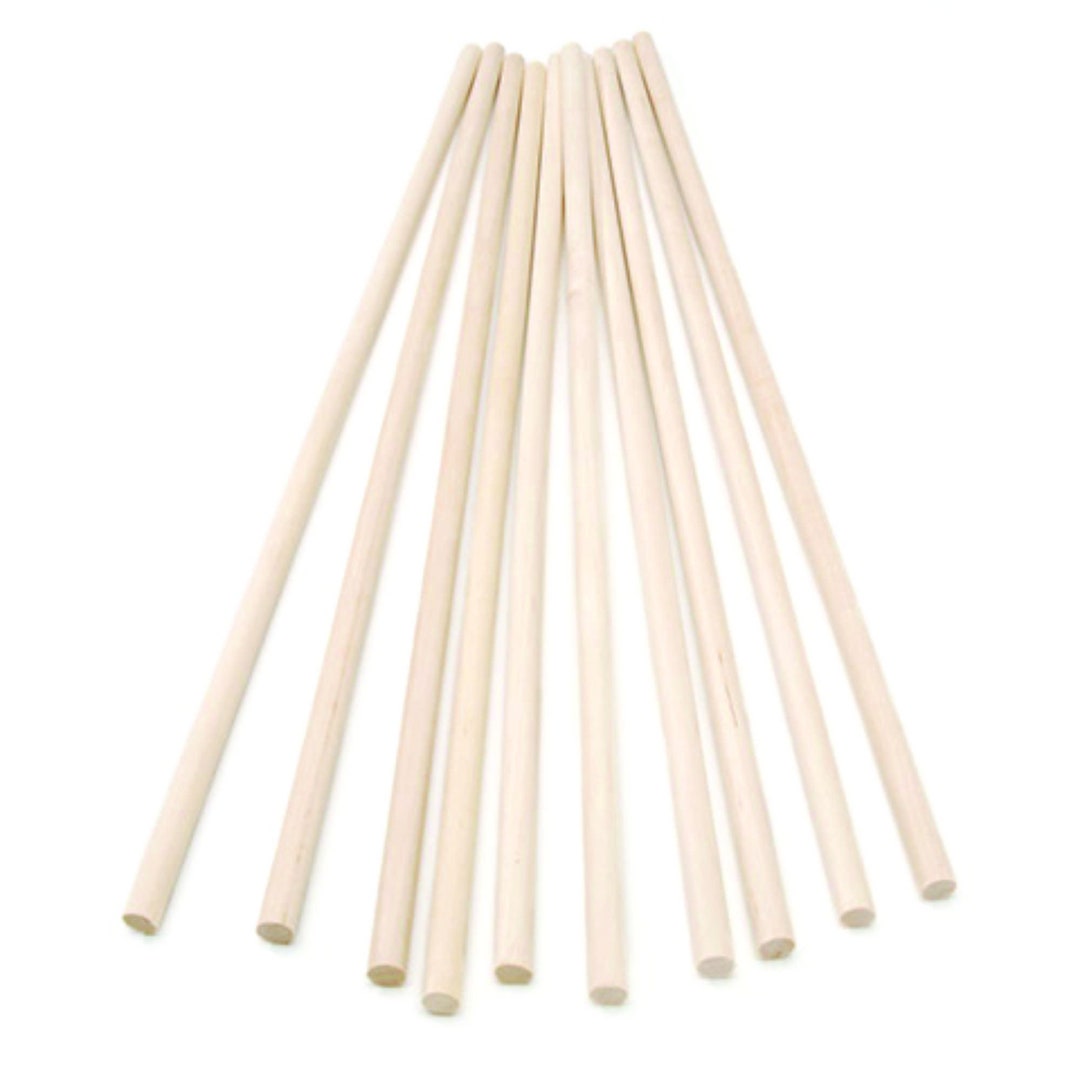 Wooden Dowel Rods for Craft - 60 Pcs Round Wood Dowels 12 inch in Varying Sizes - 1/8, 3/16, 1/4 - Different Rods - Craft Sticks Round Dowels, Size: 3