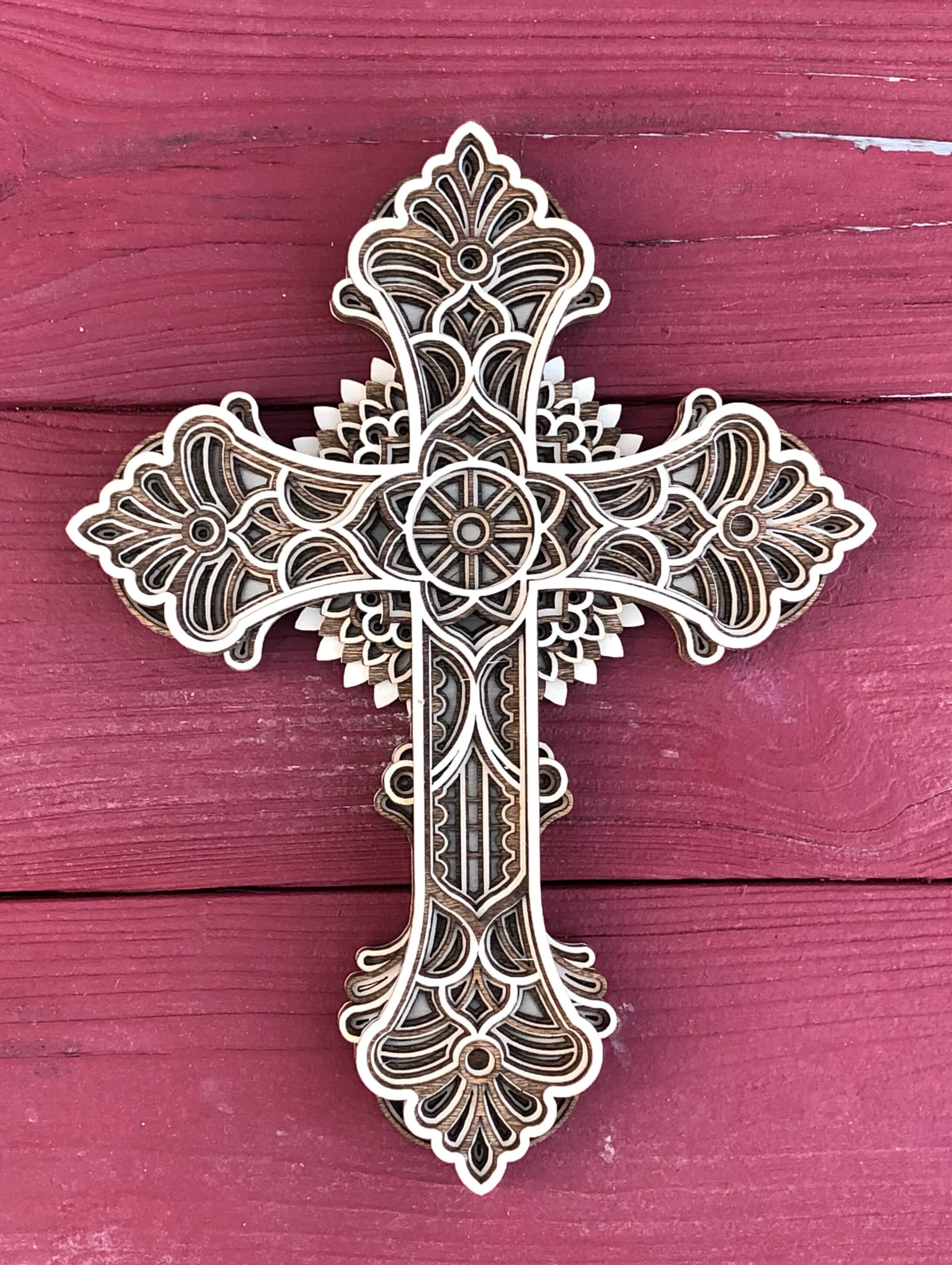 30 Wood Cross Unfinished DIY Extra Large Wooden Craft Cutout To Sell  Stacked Crosses - Woodcraft Patterns