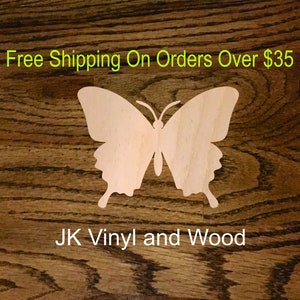 Butterfly Cutout, Laser Cut Wood, Craft Supplies, A187