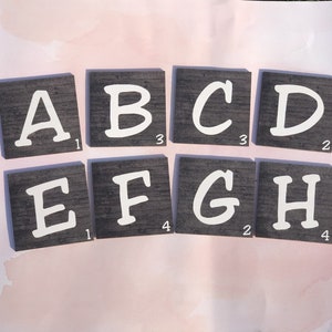 Wooden Scrabble Tiles, Wall Letters, Wall Art, Personalized Wall Decor, Personalized Scrabble Tiles. Custom Wood Letters, Multiple Sizes