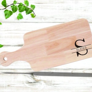 Monogrammed Personalized Charcuterie Cutting Board, Bread and Cheese Board.  CB1001