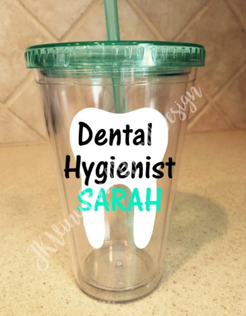 Dental Hygienist Tumbler Personalized Tumbler Dental Etsy