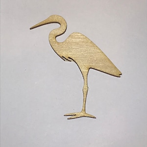 Crane, Egret, Laser Cut Wood, Multiple Thickness, Sizes up to 60 Inches (5 feet), A349