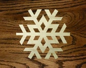 Wood Snowflake Cutout, Laser Cut Wood, A070-1