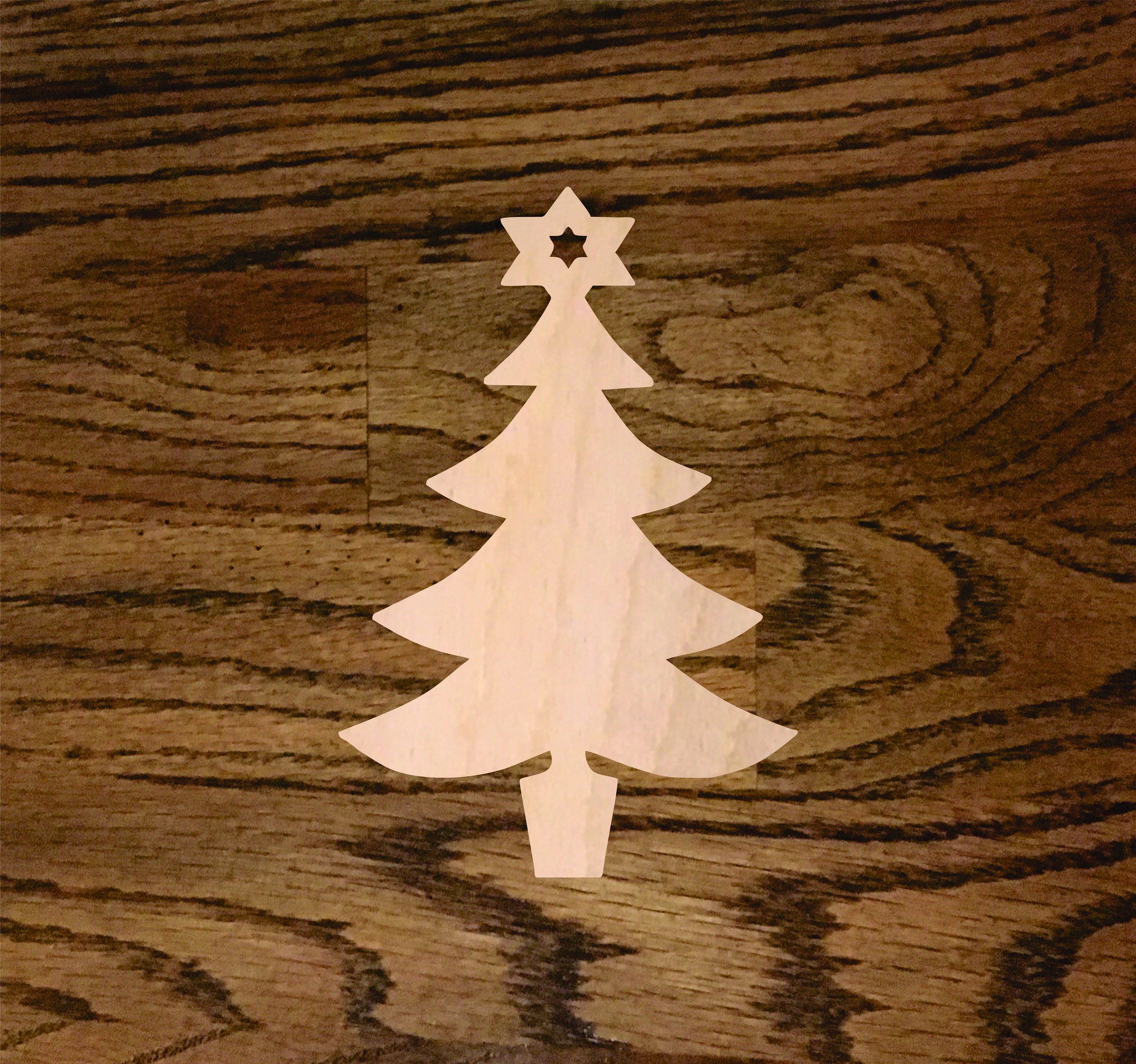 3D Ornament Tree 2 Pieces Laser Cut Out Unfinished ORN118 3D Ornament Tree 2 Pieces Laser Cut Out Unfinished ORN118