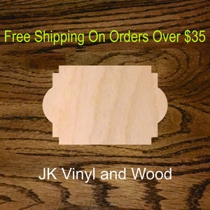 Rectangular Frame Board Wood Cutout, Laser Cut Wood, Crafting Supply, A556