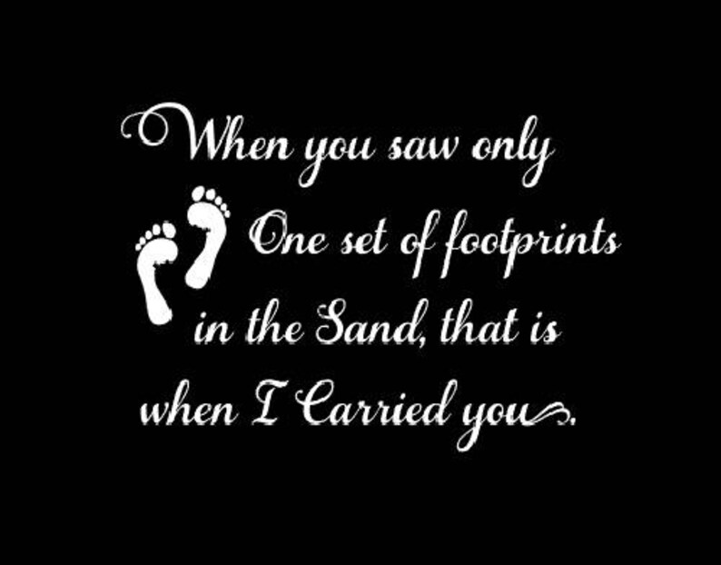 Footprints in the Sand vinyl decal Wall Decal Wall Sign Etsy