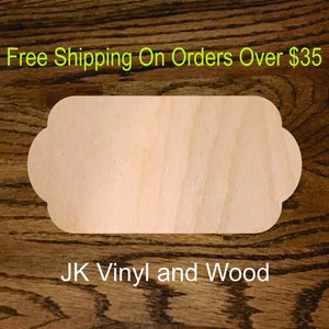 Rectangular Frame Board Wood Cutout, Laser Cut Wood, Crafting Supply, A570