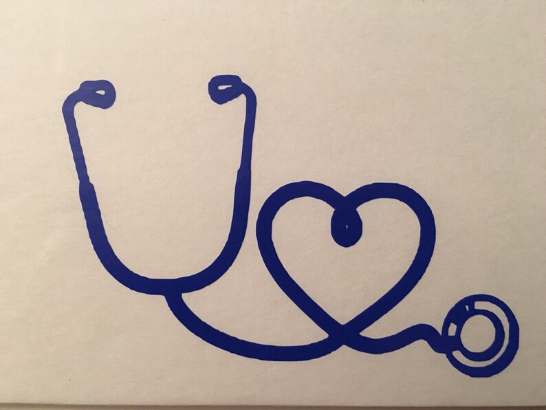 Heart Stethoscope vinyl decal Car Laptop Computer Coffee Etsy