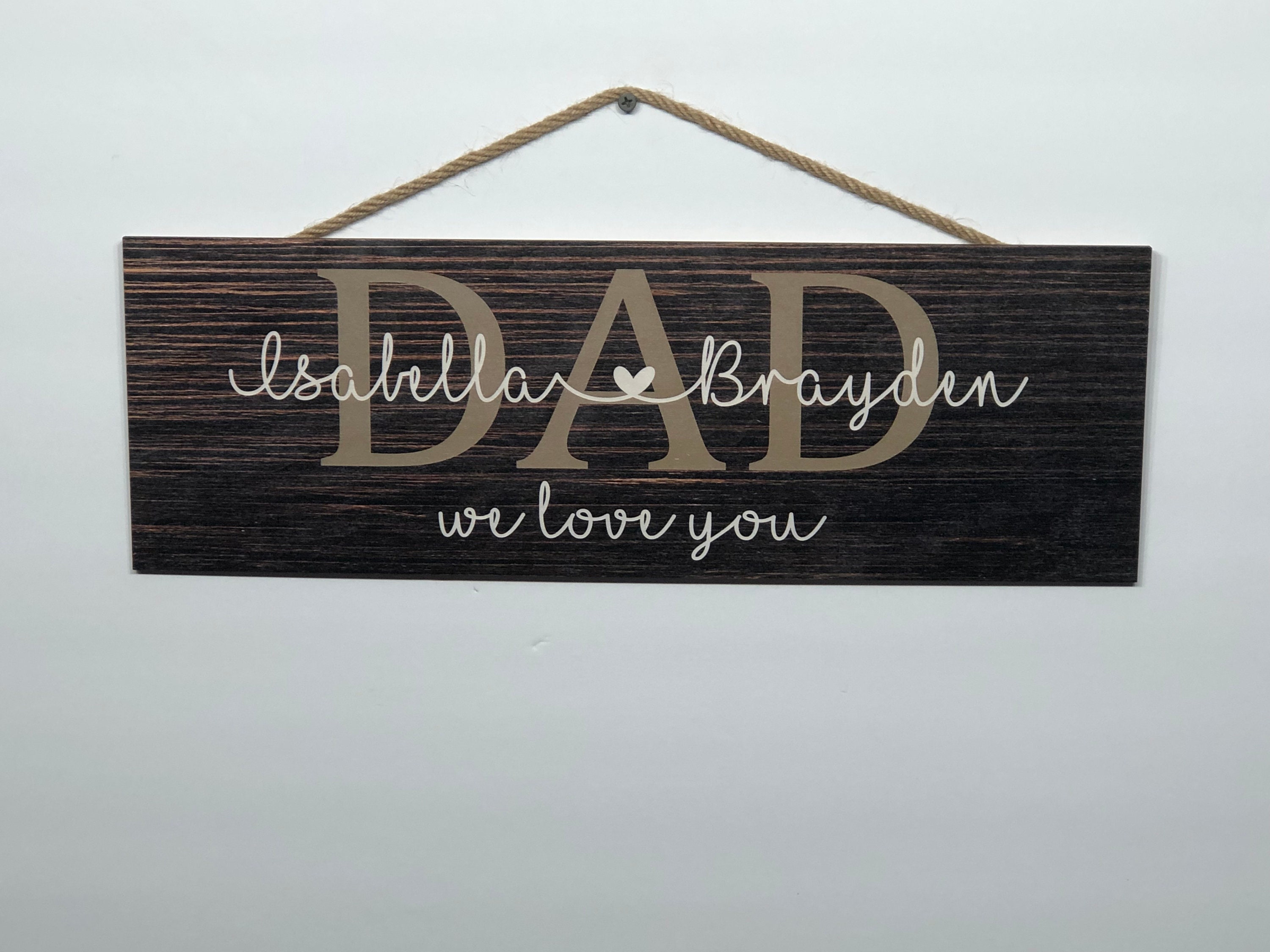Fathers Day, Personalized Rustic Sign for Dad, 6x18", P139/140, …