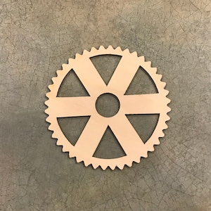 Set of 10 Decorative Wood Gears, Any size, multiple thickness