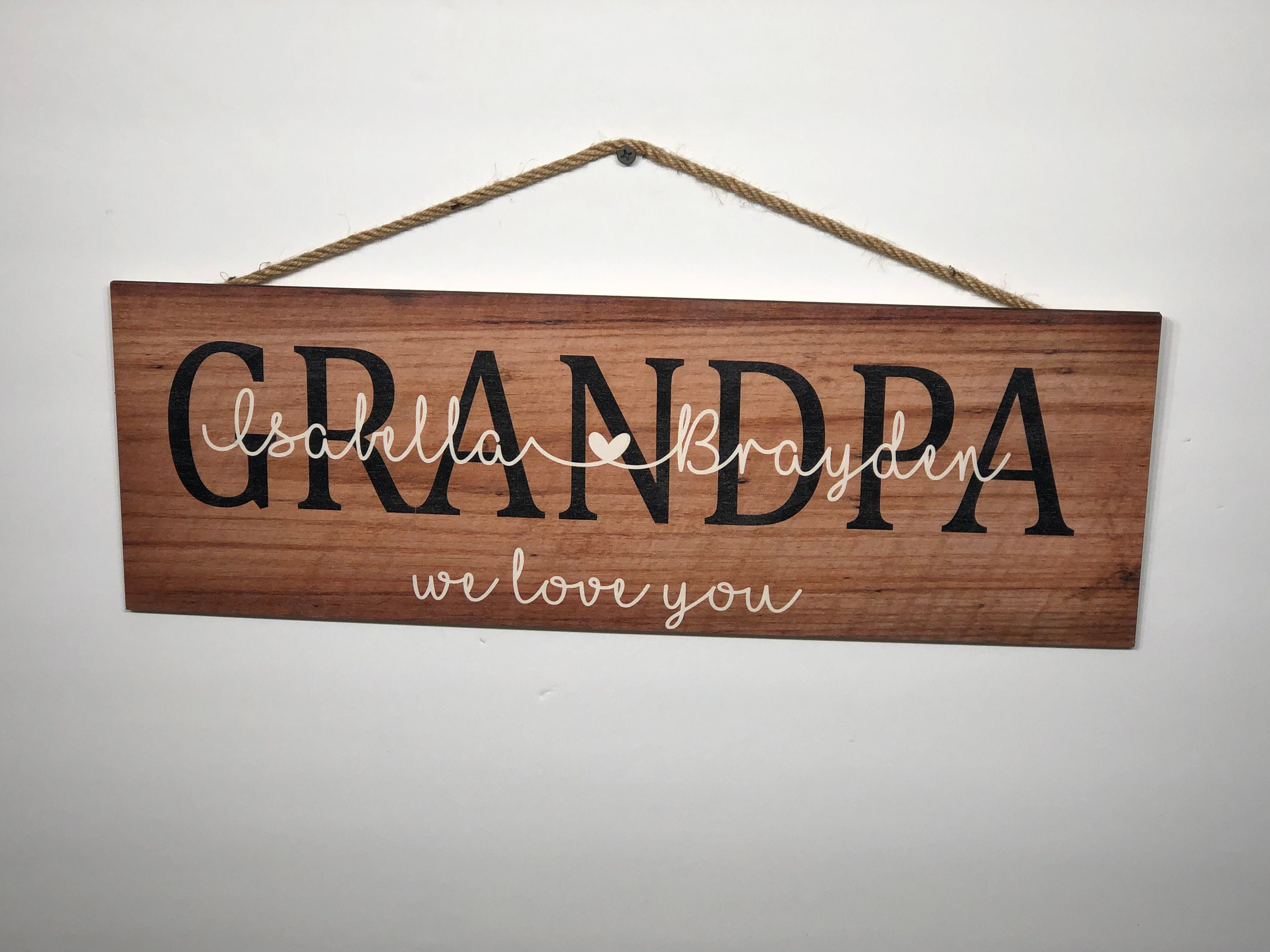 Download Grandpa - Fathers Day, Personalized Rustic Sign for ...