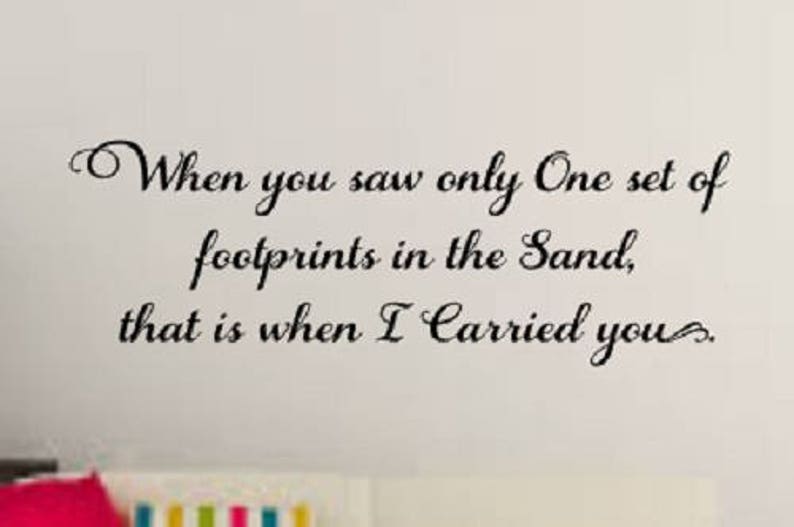 Footprints in the Sand Vinyl Decal Wall Decal Wall Sign Etsy
