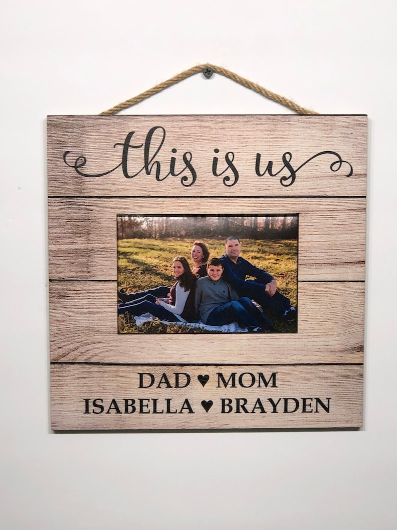 This is Us Personalized Rustic Picture Frame Family Gift Etsy
