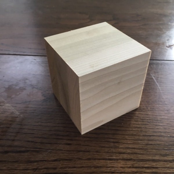 3" Premium Wooden Crafting Blocks, 3"x3", 3" Poplar Wood Cubes