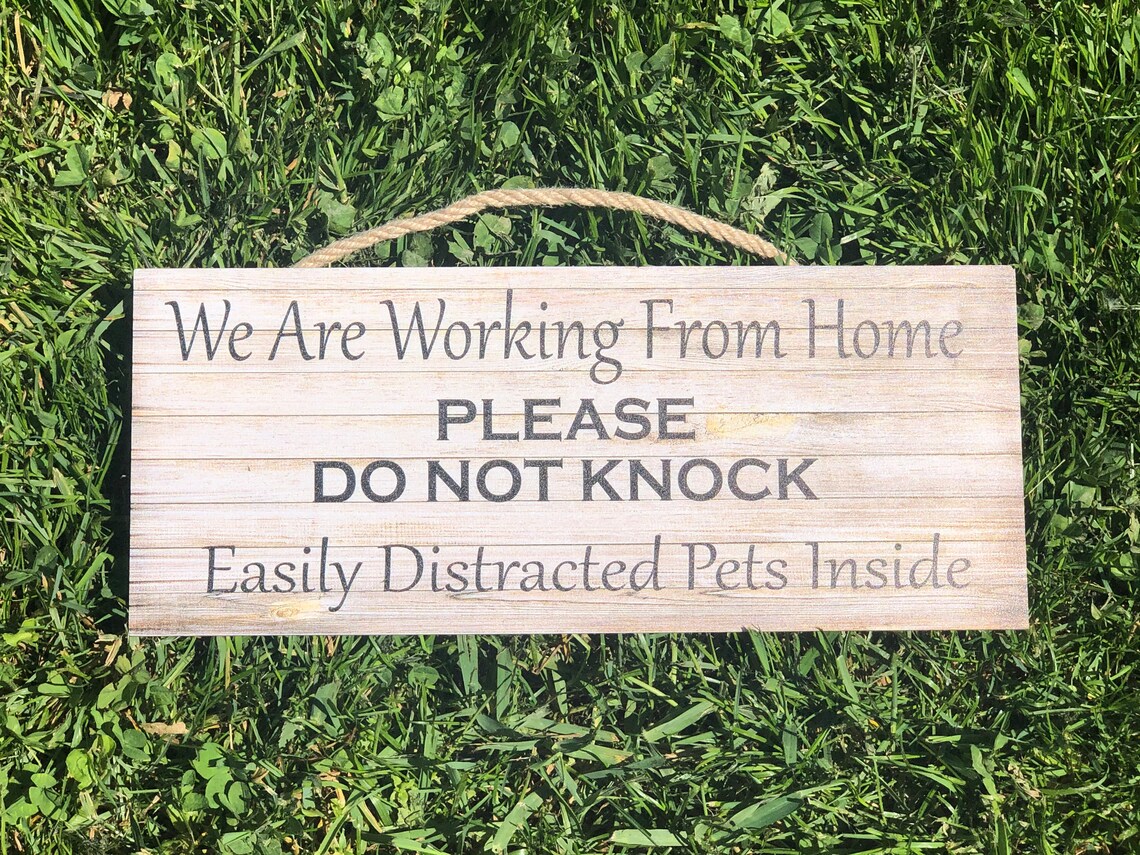 Please Do Not Knock Working From Home Wooden Sign Do Not - Etsy
