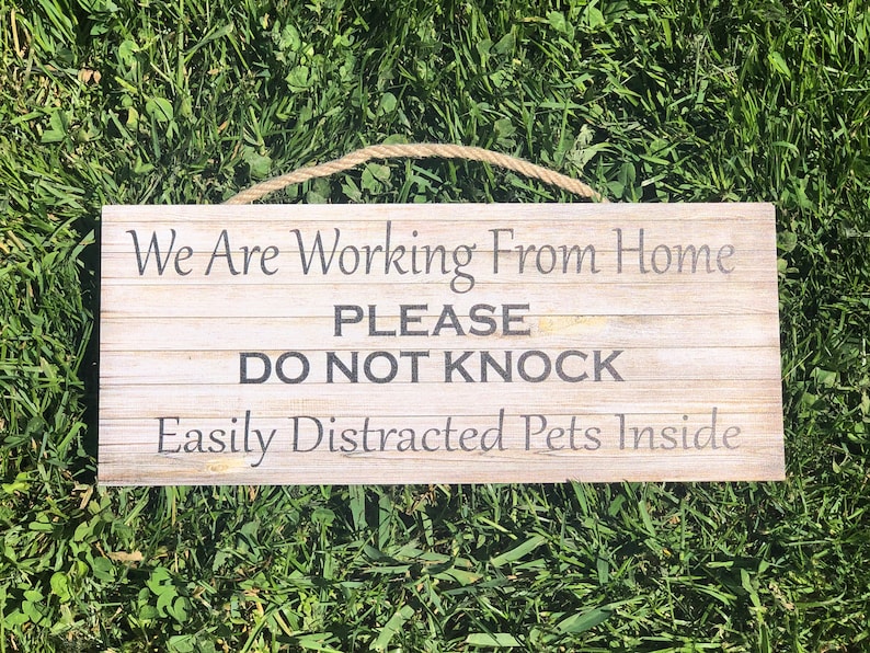 Please Do Not Knock Working From Home Wooden Sign Do Not - Etsy