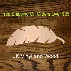 Banana Leaf Wood Shape, Laser Cut Wood, A120