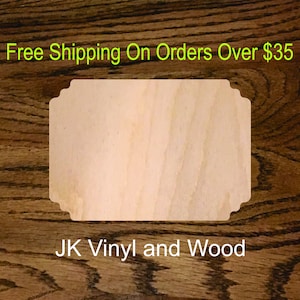 Rectangular Frame Board Wood Cutout, Laser Cut Wood, Crafting Supply, A558