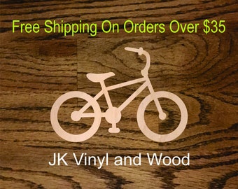 Bike, Wooden Bicycle Cutout,  Laser Cut Wood,  A149