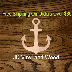 Wooden Anchor, Boating, Laser Cut Wood, A088