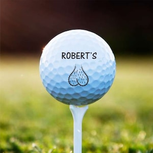 Personalized Funny Golf Ball - Custom Printed with Name.  Gifts for Men, Groomsmen, Company, Dad, and Golfer!  Show off Your Balls!
