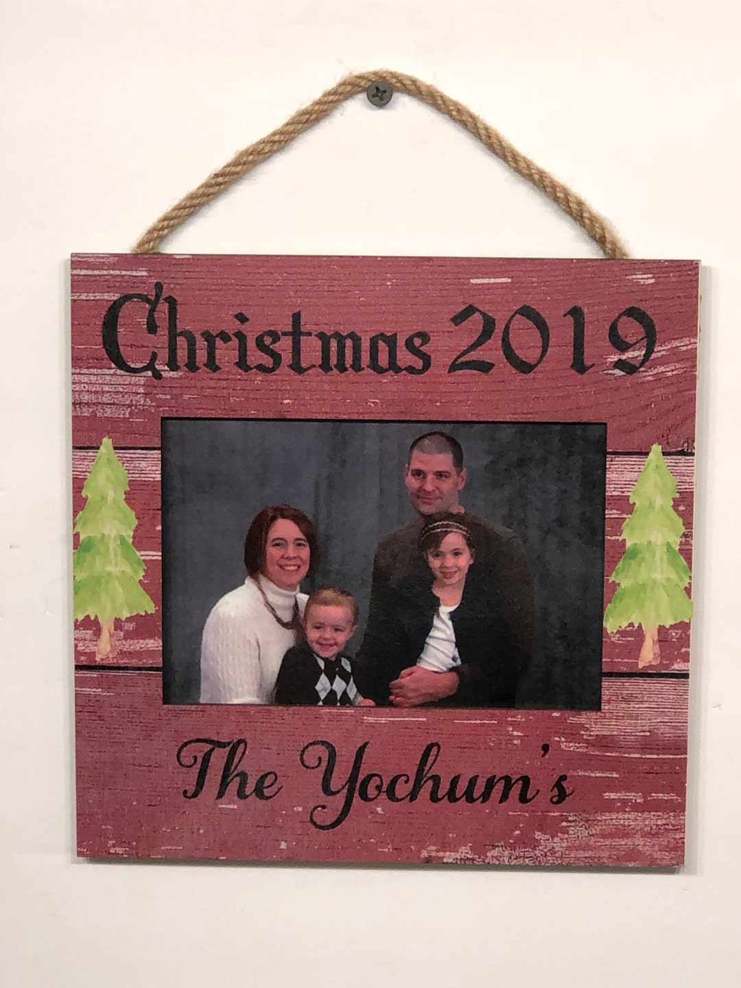 Personalized Christmas Picture Frame Holiday Gift Family Etsy