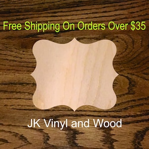 Rectangular Frame Board Wood Cutout, Laser Cut Wood, Crafting Supply, A561