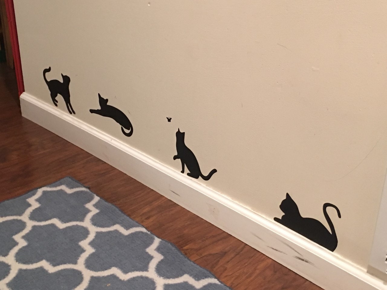 Cat Silhouette decal, Wall Decal, Wall Sign, Home Decor, Home Decal