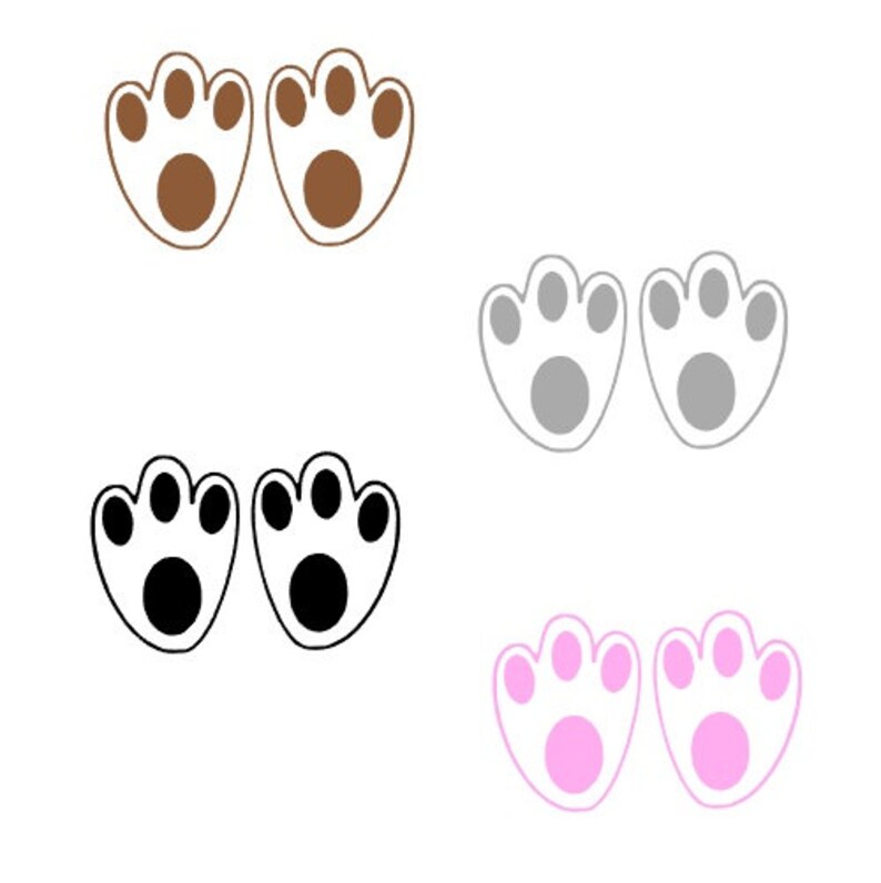Easter Bunny Tracks Decal Easter Bunny Footprint Bunny Trail image 0.