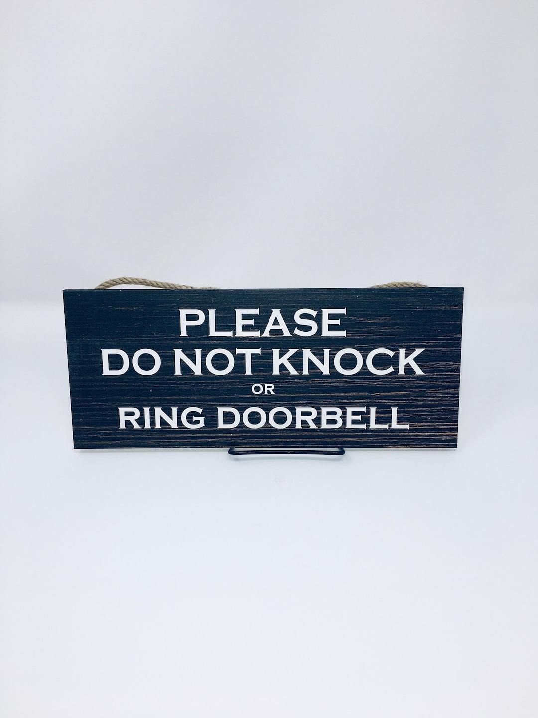 Please Do Not Knock or Ring Doorbell Wooden Sign, Do Not Disturb