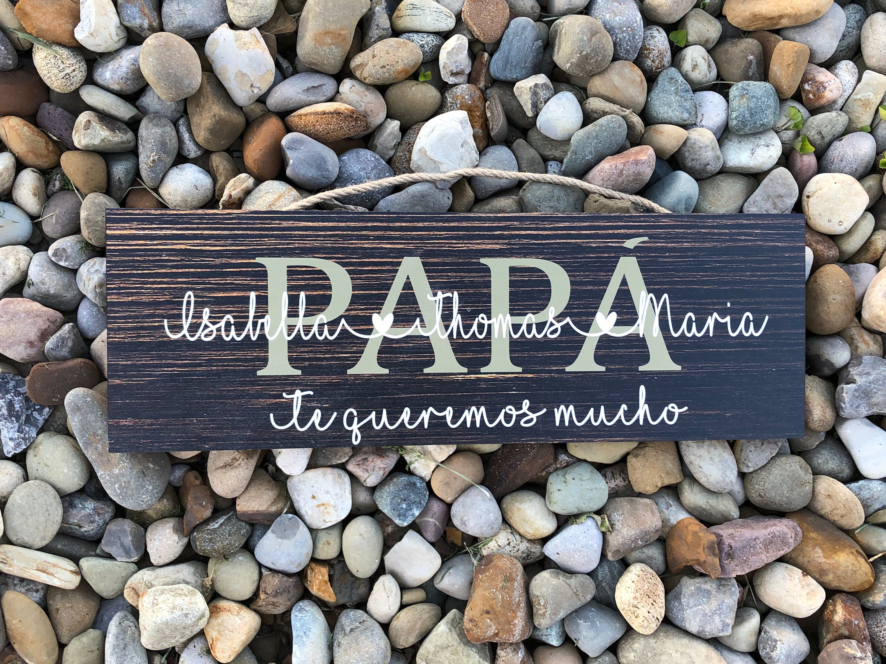 Download PAPA Spanish - Fathers Day, Personalized Rustic Sign for ...