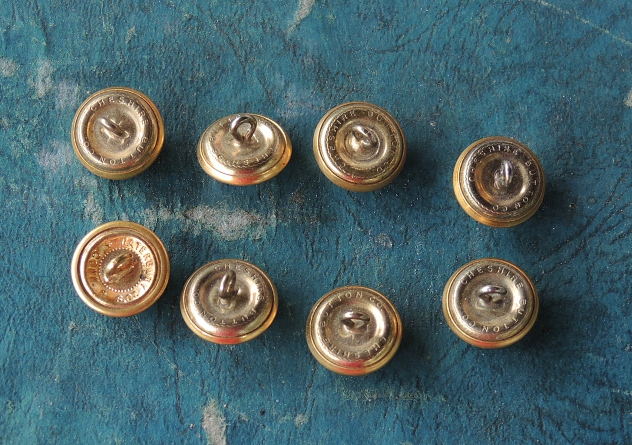 Vintage Gold Metal US Navy Buttons Cheshire Button Co Set of 8 Etsy