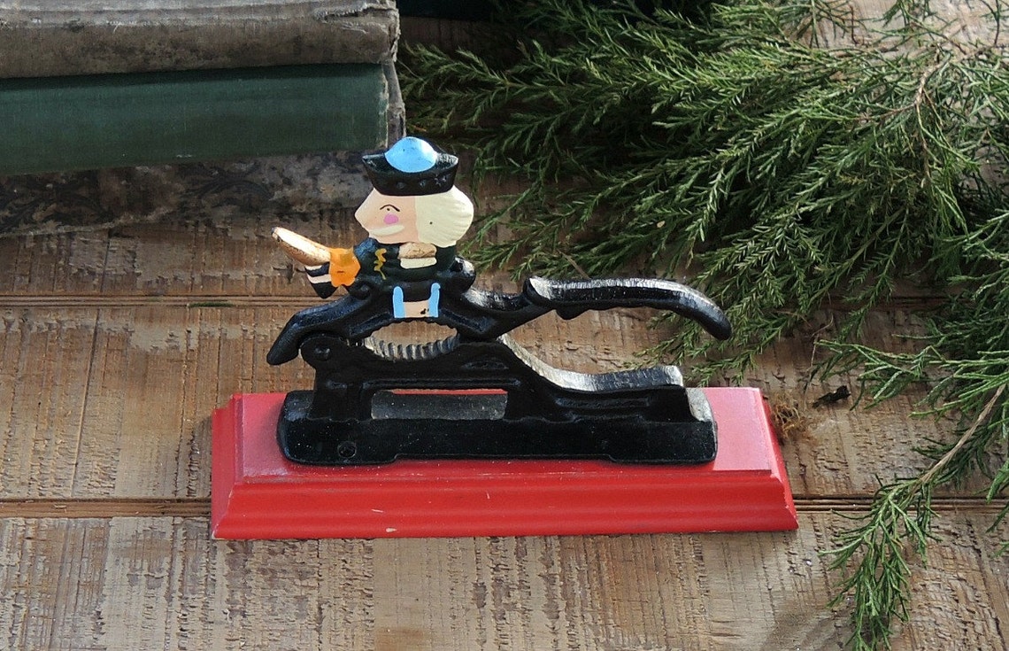 Vintage Hand Painted Cast Iron Nutcracker Holiday Decor Etsy