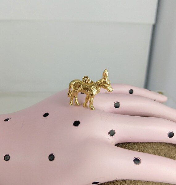 Vintage 14k 3D Donkey Pendant/Charm