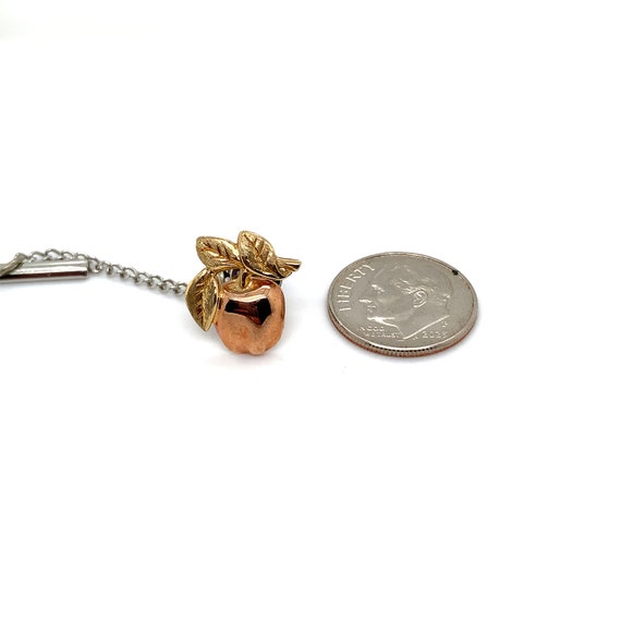 14k yellow and rose gold apple tie tack / lapel p… - image 6