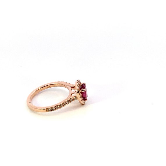 14k rose gold Levian rhodolite garnet and diamond… - image 2