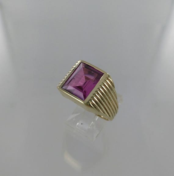 Vintage Unisex 10k Pink Ring, Sz 9