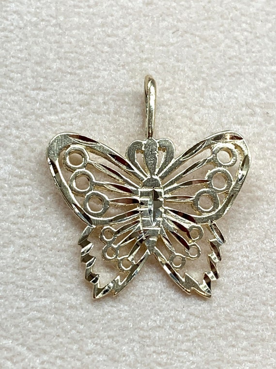 Vintage gold filigree butterfly pendant by “I’ll … - image 5