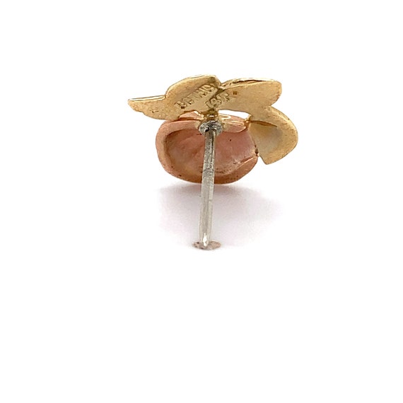 14k yellow and rose gold apple tie tack / lapel p… - image 4