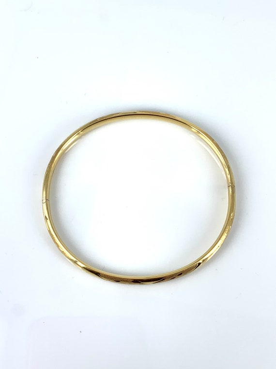 18k engraved bangle - image 5