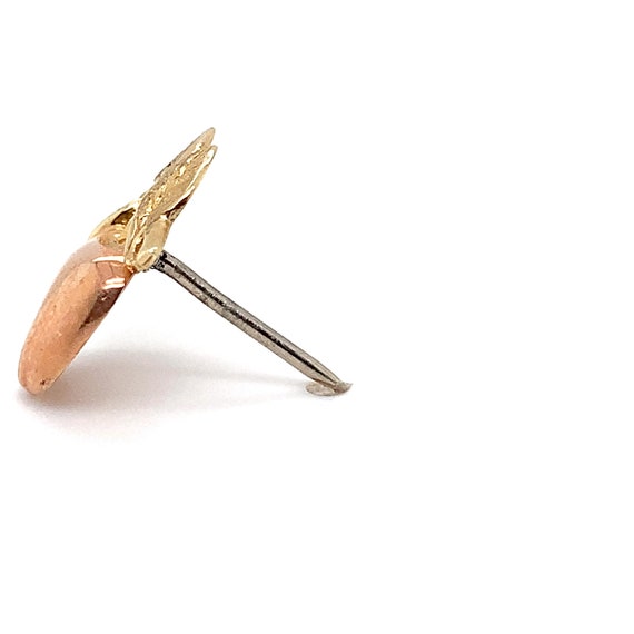14k yellow and rose gold apple tie tack / lapel p… - image 2