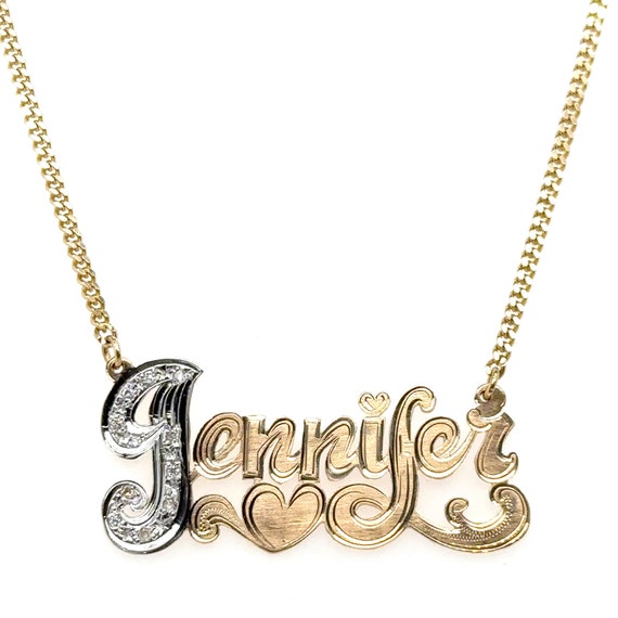 14K Yellow Gold Custom "Jennifer" Chain Necklace