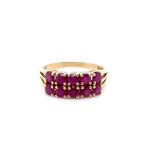 10k yellow gold ruby band finger size 9 1/2