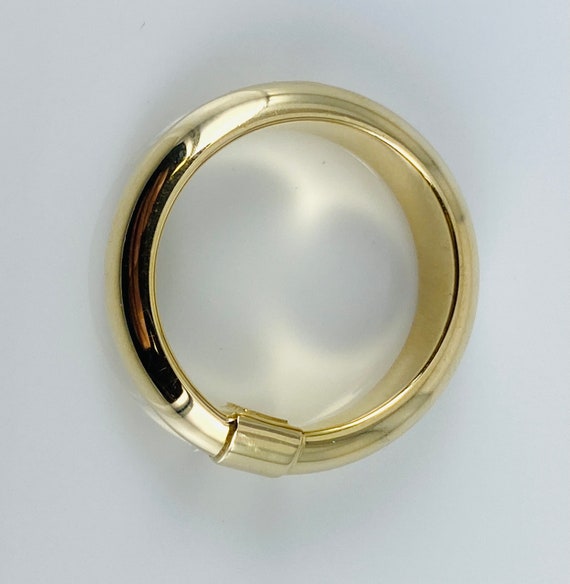 14k Italian Gold Hollow Band Size 6 3/4 - image 2