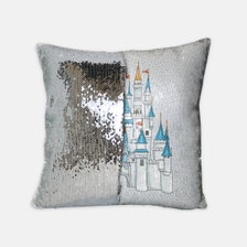 Disney Castle Pillow, Disney Pillow, Disney Sequin Pillow, Reversible Sequin Pillow Case, Reversible Pillow Case, Disneyland Pillow