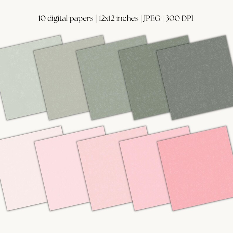 Pink and Green Digital Paper, Green Backgrounds, Pink Textures ...