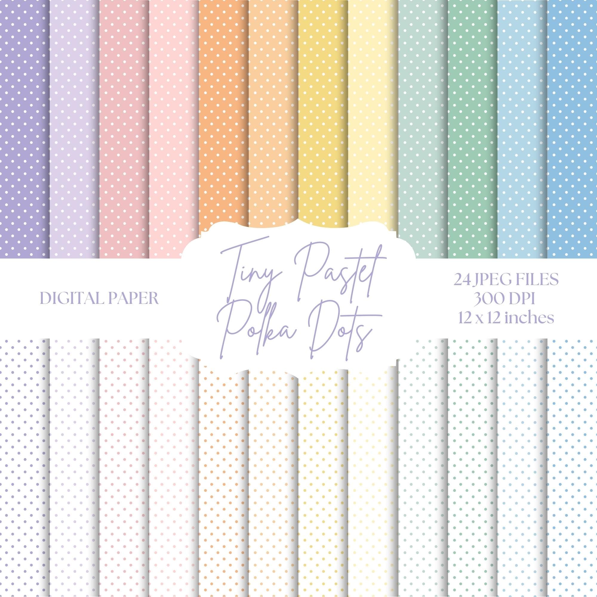 Digitaal stippenpapier, pastelkleurige achtergronden, naadloze stippen, plakboekpapier Pasen, lentepastelpatronen, blauw, oranje, roze